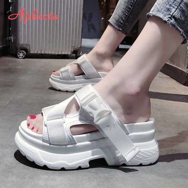 dress shoes aphixta 7.5cm platform slippers women wedge heels buckle leather summer zapatos mujer sandals woman flip flops, Black
dress shoes aphixta 7.5cm platform slippers women wedge heels buckle leather summer zapatos mujer sandals woman flip flops, Black