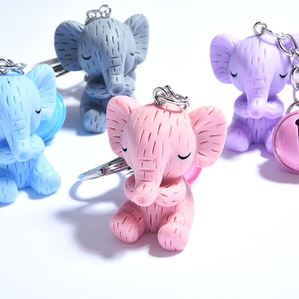 cartoon lucky elephant keychain exquisite resin doll candy color paint bell pendant couple backpack jewelry accessories, Silver
cartoon lucky elephant keychain exquisite resin doll candy color paint bell pendant couple backpack jewelry accessories, Silver