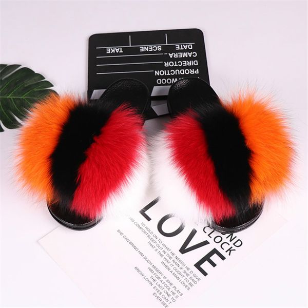 real fur slippers summer flat slippers women's fashion sandals cute plush women's plush flat slides, Black
real fur slippers summer flat slippers women's fashion sandals cute plush women's plush flat slides, Black