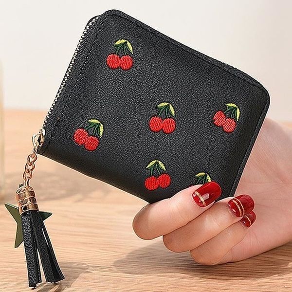 women wallets lovely cherry girls short lady zipper coin purse tassel woman clutch purses cards holder wallet burse bags pocket, Red;black
women wallets lovely cherry girls short lady zipper coin purse tassel woman clutch purses cards holder wallet burse bags pocket, Red;black