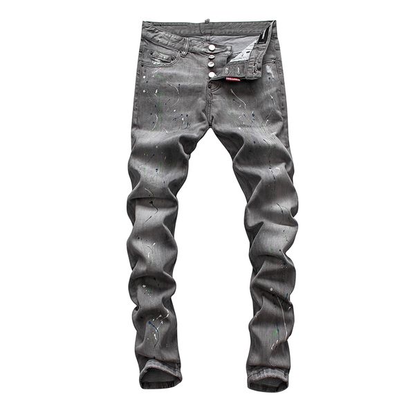 men's jeans european american style men slim pants italy brand grey hole button pencil for 8128, Blue
men's jeans european american style men slim pants italy brand grey hole button pencil for 8128, Blue