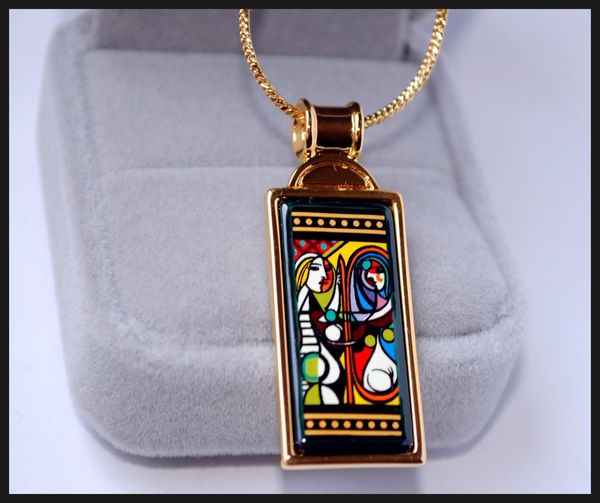woman before a mirror series 18k gold-plated enamel necklaces for woman rectangular pendant necklace collier
woman before a mirror series 18k gold-plated enamel necklaces for woman rectangular pendant necklace collier