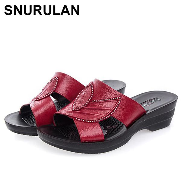 sandals snurulan genuine leather women slippers summer antiskid soft bottom flat mother, Black
sandals snurulan genuine leather women slippers summer antiskid soft bottom flat mother, Black