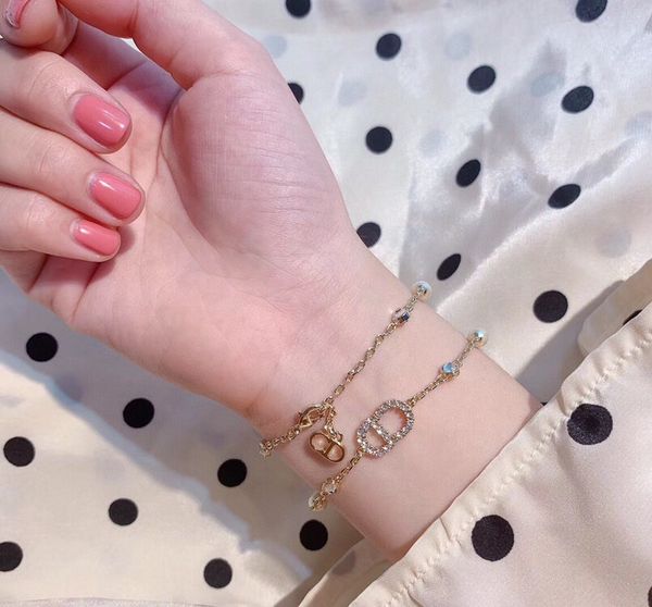 d/di letter cd crystal pearl bracelet women's jewelry high quality, Golden;silver
d/di letter cd crystal pearl bracelet women's jewelry high quality, Golden;silver