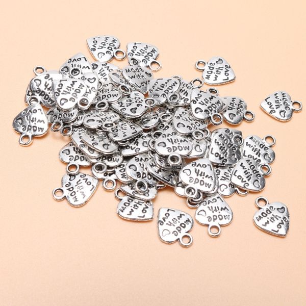 cbtrs diy little peach heart necklace bracelet accessories made with love chain pendant diy chain pendant letters love all-match necklace gi, Silver
cbtrs diy little peach heart necklace bracelet accessories made with love chain pendant diy chain pendant letters love all-match necklace gi, Silver