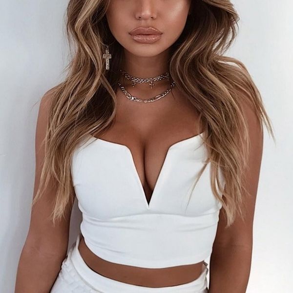 women sleeveless tank summer casual backless camis solid front split design black white female short
women sleeveless tank summer casual backless camis solid front split design black white female short