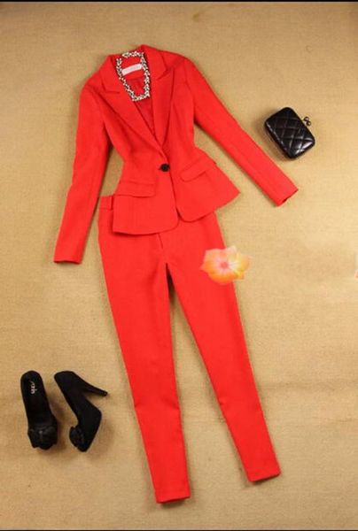 women pant suits ladies red business suits 2 piece sets one button blazer suit jacket set female office uniform custom w85, White
women pant suits ladies red business suits 2 piece sets one button blazer suit jacket set female office uniform custom w85, White
