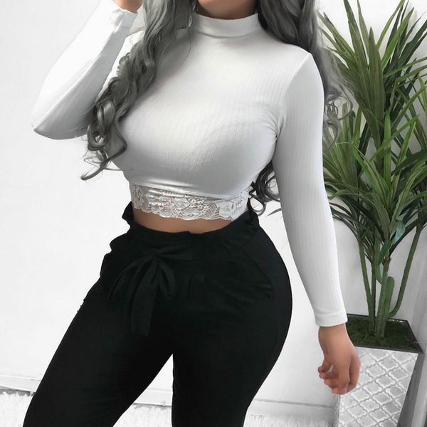 2019 spring autumn long sleeve slim womens shirt casual lace patchwork crop fashion bodycon high collar white shirt
2019 spring autumn long sleeve slim womens shirt casual lace patchwork crop fashion bodycon high collar white shirt
