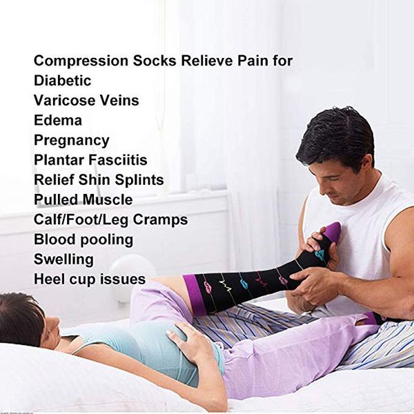 30 стили мужчины женщины compression socks подходит для спорта happy compression чулок для анти усталость боли колено высокие чулки, Black
30 стили мужчины женщины compression socks подходит для спорта happy compression чулок для анти усталость боли колено высокие чулки, Black