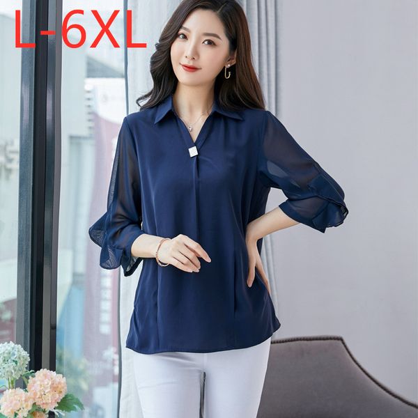 new 2020 korean style summer ladies plus size for women large blouse loose casual blue button chiffon shirt 3xl 4xl 5xl 6xl, White
new 2020 korean style summer ladies plus size for women large blouse loose casual blue button chiffon shirt 3xl 4xl 5xl 6xl, White