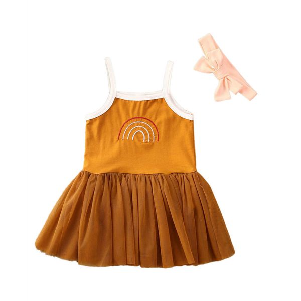 summer newborn baby girl infant sleeveless rainbow print tulle party dress headband 0-24m, Red;yellow
summer newborn baby girl infant sleeveless rainbow print tulle party dress headband 0-24m, Red;yellow