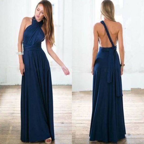 summer halter elegant party backless women dress convertible multi way wrap bridesmaid formal long dresses solid vestido, Black;gray
summer halter elegant party backless women dress convertible multi way wrap bridesmaid formal long dresses solid vestido, Black;gray