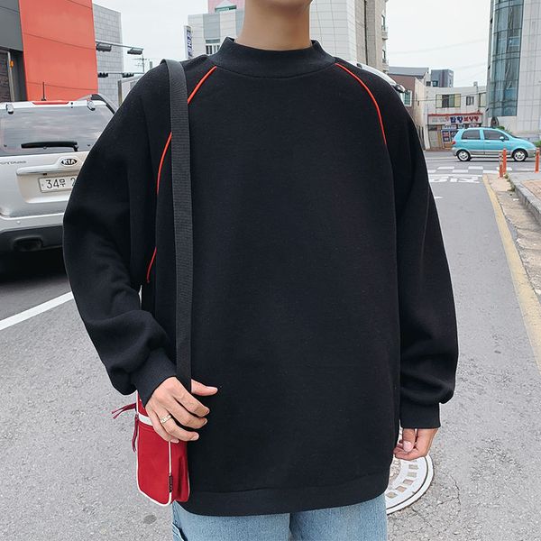 autumn stand collar hoodie men's fashion solid color casual sweatshirt men streetwear wild loose hip hop pullover hoodies mens, Black
autumn stand collar hoodie men's fashion solid color casual sweatshirt men streetwear wild loose hip hop pullover hoodies mens, Black
