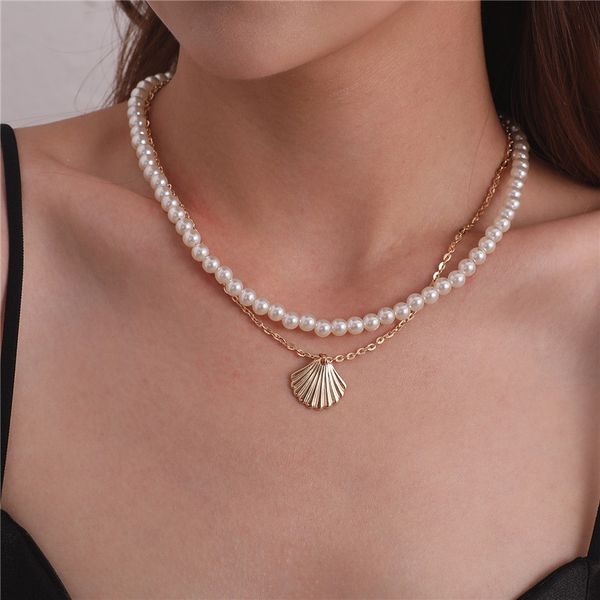 boho fashion necklace simulated pearl shell pendant necklace pearl jewelry pendant for women, Silver
boho fashion necklace simulated pearl shell pendant necklace pearl jewelry pendant for women, Silver