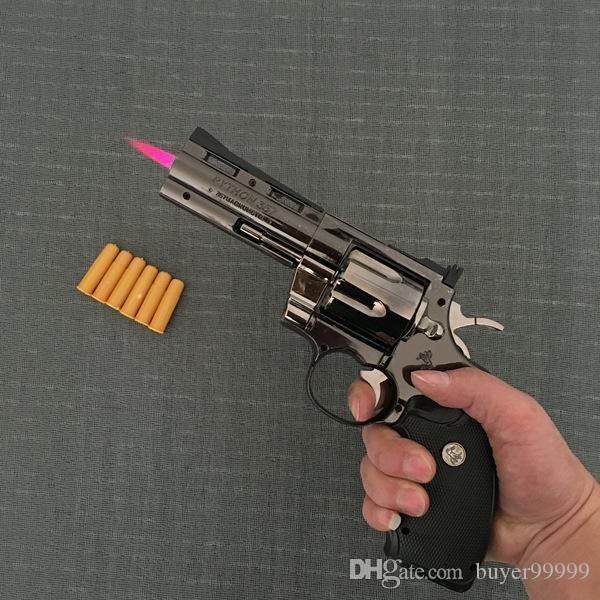 

python револьвер зажигалка metal revolver gun тип надувной ветрозащитные зажигалка мебель украшения персонализированные украшения 357 gun li