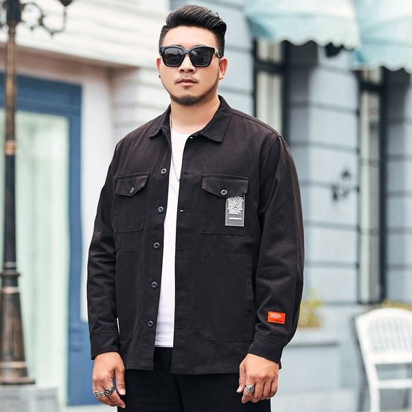 new men's autumn coat plus fat extra work coat work clothes korean style trendy fat men's baseball jacket clothes, Black;brown
new men's autumn coat plus fat extra work coat work clothes korean style trendy fat men's baseball jacket clothes, Black;brown