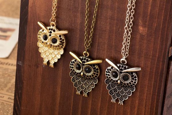 2020 vintage women owl pendant neclace long sweater chain jewelry golden antique silver bronze charm fashion ing
2020 vintage women owl pendant neclace long sweater chain jewelry golden antique silver bronze charm fashion ing