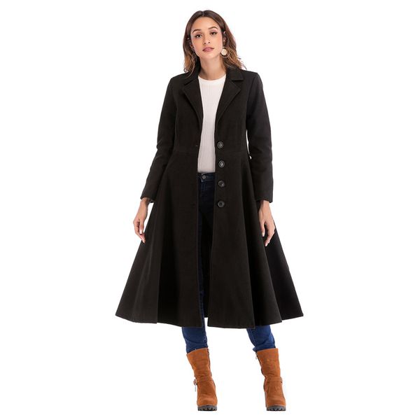 woolen coat female skirt type garb slim all-match lengthen elegant thick 2020 new autumn and winter trend streetwear women, Black
woolen coat female skirt type garb slim all-match lengthen elegant thick 2020 new autumn and winter trend streetwear women, Black