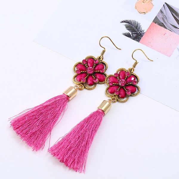 10 pairs trendy gold plated flower many colors resin dangle earrings for women with tassels jewelry, Silver
10 pairs trendy gold plated flower many colors resin dangle earrings for women with tassels jewelry, Silver