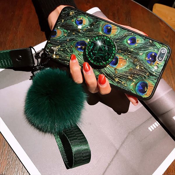 green peacock feather cell phone cases epoxy lanyard hair ballt diamond bracket cover case for iphone
green peacock feather cell phone cases epoxy lanyard hair ballt diamond bracket cover case for iphone