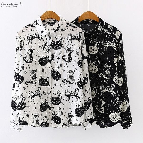 women harajuku shirt kitten print autumn long sleeve polyester and blouses office lady long sleeve white black blouses
women harajuku shirt kitten print autumn long sleeve polyester and blouses office lady long sleeve white black blouses