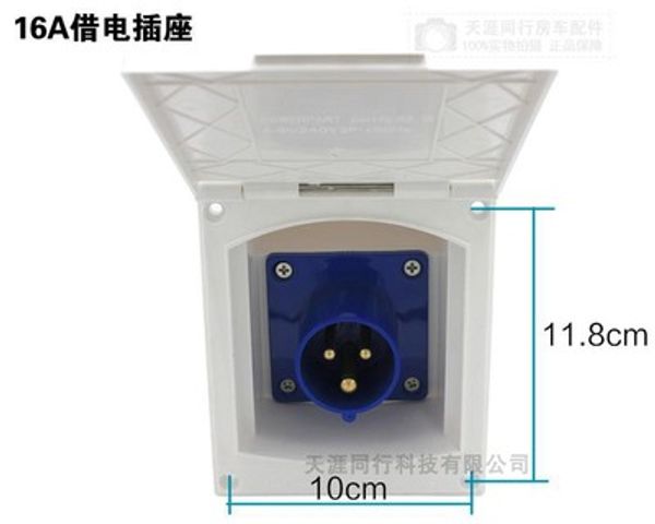 rv camper 220v-240v 16a external flush hook up waterproof plug socket 
rv camper 220v-240v 16a external flush hook up waterproof plug socket