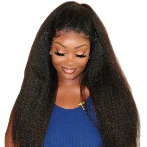 mongollian kinky straight 360 lace frontal wig 130% density medium size cap natural hairline yaki human hair wig, Black;brown
mongollian kinky straight 360 lace frontal wig 130% density medium size cap natural hairline yaki human hair wig, Black;brown