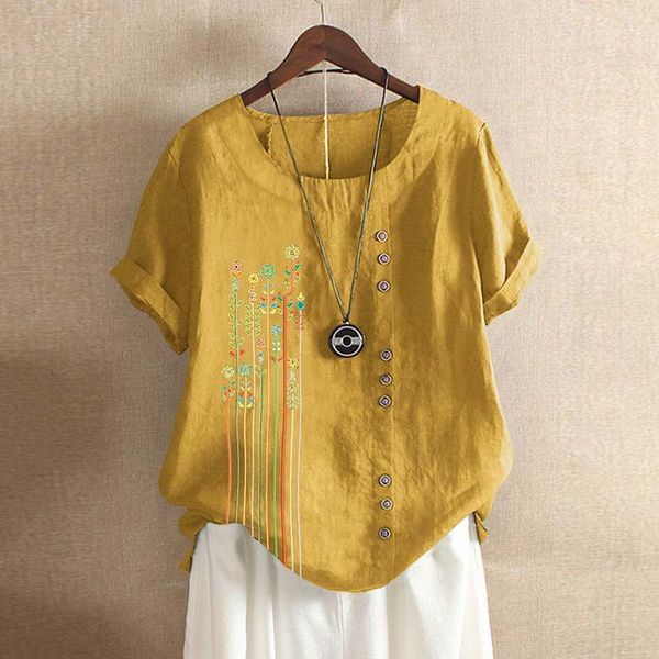 fashion printed shirt women's summer blouse 2020 zanzea vintage short sleeve shirts female o neck blusas plus size tunic, White
fashion printed shirt women's summer blouse 2020 zanzea vintage short sleeve shirts female o neck blusas plus size tunic, White