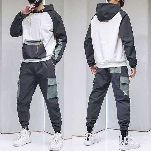 мужчины белый толстовки наборы 2020 осень марка повседневная мода tracksuit mens спорта двухкусочный лоскутная толстовка + pant мужской кост, Gray
мужчины белый толстовки наборы 2020 осень марка повседневная мода tracksuit mens спорта двухкусочный лоскутная толстовка + pant мужской кост, Gray