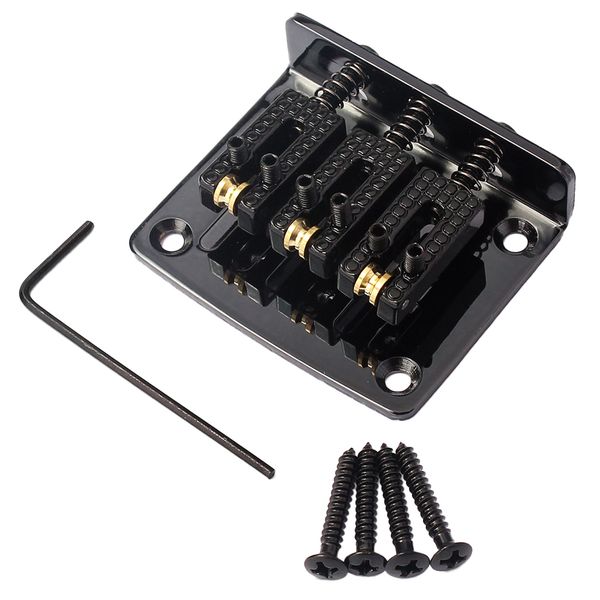 3-string adjustable guitar bridge tailpiece for cigar box guitar electric ukulele - black
3-string adjustable guitar bridge tailpiece for cigar box guitar electric ukulele - black