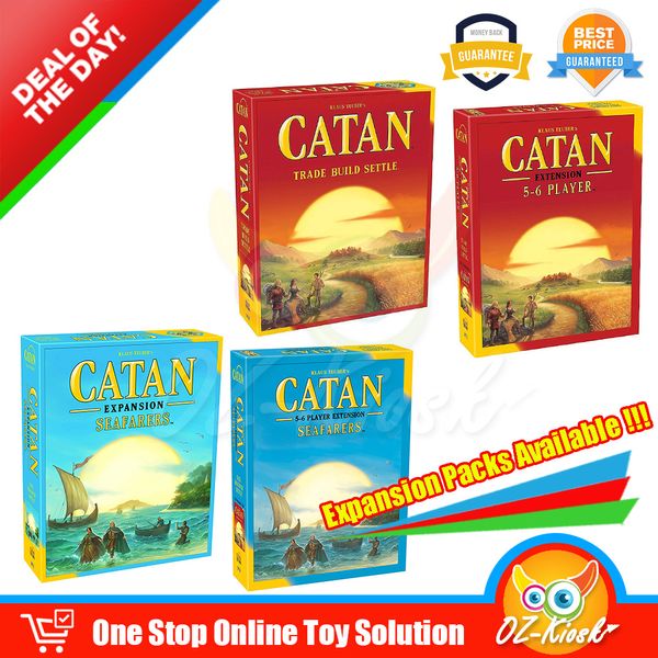 Catan Game Cards Trade Build Settle The Settlers Seafarers For 5-6 Players Expansion Board Party Card Game 5th Edition Fast Shipping