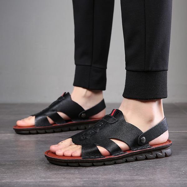 outdoor beach shoes men flip flops fashion breathable summer light genuine leather casual shoes slides mens sandals summer, Black
outdoor beach shoes men flip flops fashion breathable summer light genuine leather casual shoes slides mens sandals summer, Black