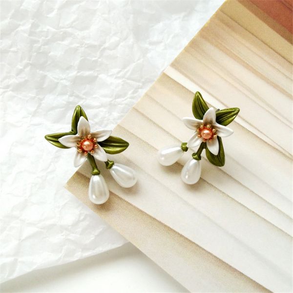delicate adorn article new pearl earring orange flower woman geometric earrings contracted fashion girl's party earrings, Silver
delicate adorn article new pearl earring orange flower woman geometric earrings contracted fashion girl's party earrings, Silver