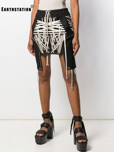 heavy craft, contrast, cross drawstring, three-dimensional pockets, irregular skirts, women's summer new personality, wild, Black
heavy craft, contrast, cross drawstring, three-dimensional pockets, irregular skirts, women's summer new personality, wild, Black