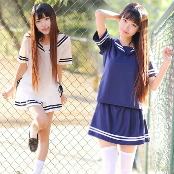 japan school uniform for girl korean fashion navy style skirts japanese clothes cheerleader uniforms harajuku kawaii seifuku, White
japan school uniform for girl korean fashion navy style skirts japanese clothes cheerleader uniforms harajuku kawaii seifuku, White