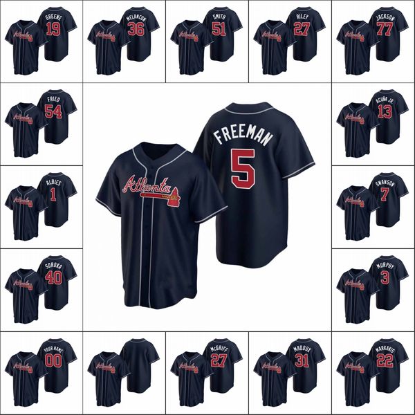 atlanta выдерживает 13 ronald акуна jr. 7 dansby swanson 1 оззи albies мужчины женщины молодежь на заказ navy 2020 копия alternate джерси, Black
atlanta выдерживает 13 ronald акуна jr. 7 dansby swanson 1 оззи albies мужчины женщины молодежь на заказ navy 2020 копия alternate джерси, Black