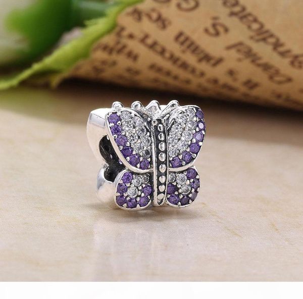 100% 925 sterling silver sparking butterfly bead with purple zirconia fits european jewelry pandora diy charm bracelets, Black
100% 925 sterling silver sparking butterfly bead with purple zirconia fits european jewelry pandora diy charm bracelets, Black