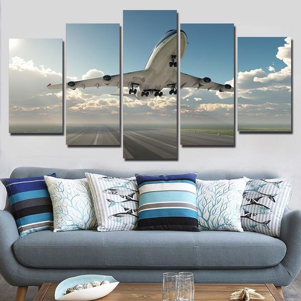 5 panels large size abstract landscape canvas oil painting wall art plane at the airport pictures for living room home decoration
5 panels large size abstract landscape canvas oil painting wall art plane at the airport pictures for living room home decoration
