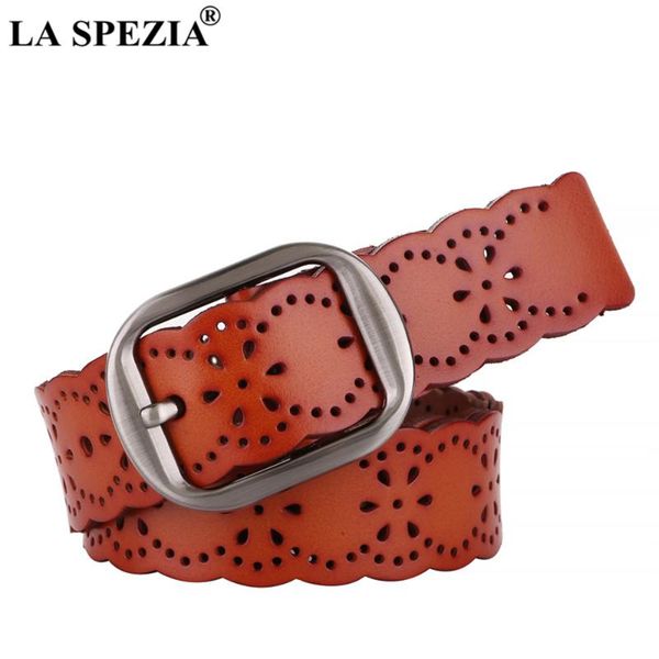 la spezia women belt hollow out real cow leather ladies waist belt genuine leather vintage accessories female waistband 115cm, Black;brown
la spezia women belt hollow out real cow leather ladies waist belt genuine leather vintage accessories female waistband 115cm, Black;brown