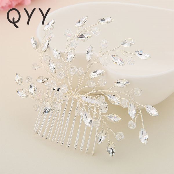 qyy classic rhinestone handmade hair comb clips wedding hair ornaments jewelry accessories bridal headpiece women bride's tiara, Golden;silver
qyy classic rhinestone handmade hair comb clips wedding hair ornaments jewelry accessories bridal headpiece women bride's tiara, Golden;silver