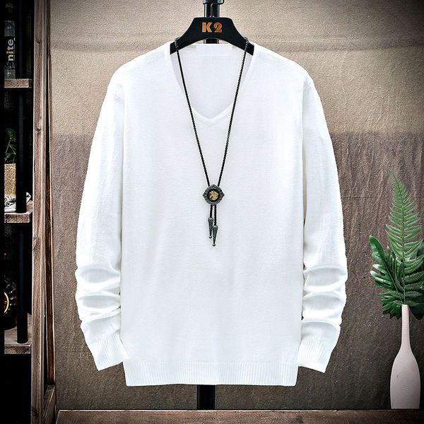 men's sweaters pullover men 2021 autumn wool slim fit sweater casual jumpers long sleeve v-neck mens soft warm pull homme, White;black
men's sweaters pullover men 2021 autumn wool slim fit sweater casual jumpers long sleeve v-neck mens soft warm pull homme, White;black