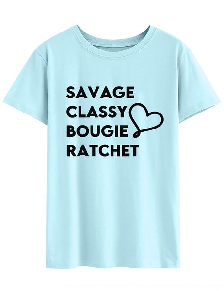 savage new short-sleeved 2020 t-shirt new korean style creative letter printed round neck t-shirt for women, White
savage new short-sleeved 2020 t-shirt new korean style creative letter printed round neck t-shirt for women, White