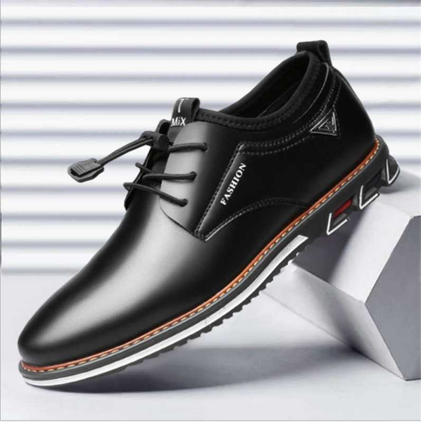 luxury pointed toe casual leather shoes men's fashion lace up business dress oxfords solid wedding office males flats man, Black
luxury pointed toe casual leather shoes men's fashion lace up business dress oxfords solid wedding office males flats man, Black