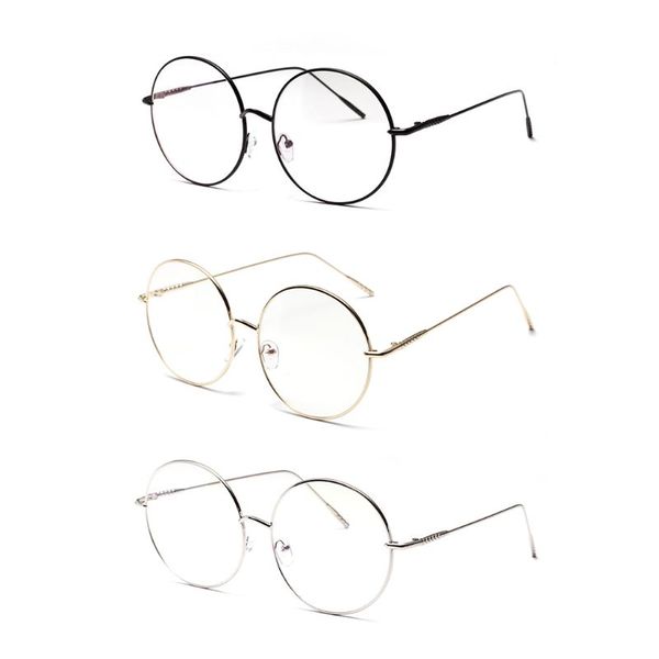 1 pair round metal full frame glasses thin-frame ladies glasses decorative accessories, White;black
1 pair round metal full frame glasses thin-frame ladies glasses decorative accessories, White;black