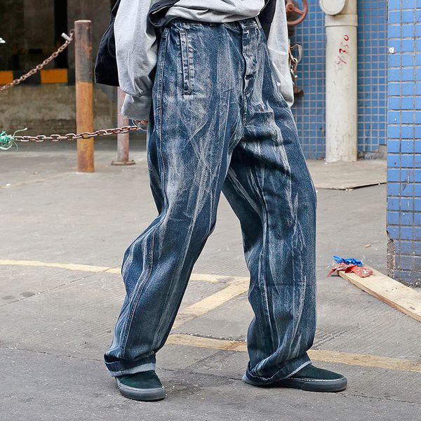 ewq / new fashion men's trousers 2020 tide tie-dyed printting loose wide leg pants for male high street hip hop jeans tide 9y268, Blue
ewq / new fashion men's trousers 2020 tide tie-dyed printting loose wide leg pants for male high street hip hop jeans tide 9y268, Blue