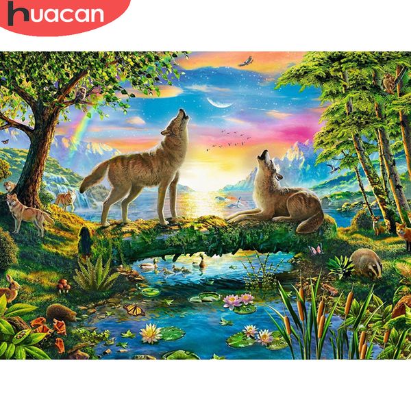 huacan 5d diy diamond painting wolf diamond embroidery animal mosaic needlework home decor new arrival
huacan 5d diy diamond painting wolf diamond embroidery animal mosaic needlework home decor new arrival