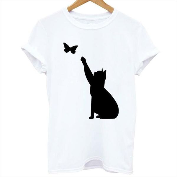 2020 women t shirt cartoon cat catching butterfly print female casual funny short sleeve tees t shirt women clothing, White
2020 women t shirt cartoon cat catching butterfly print female casual funny short sleeve tees t shirt women clothing, White