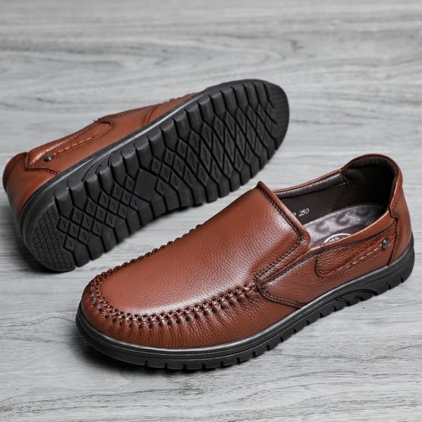 first layer of leather dad shoes classic business casual men shoes designer men loafers breathable business formal dress %, Black
first layer of leather dad shoes classic business casual men shoes designer men loafers breathable business formal dress %, Black
