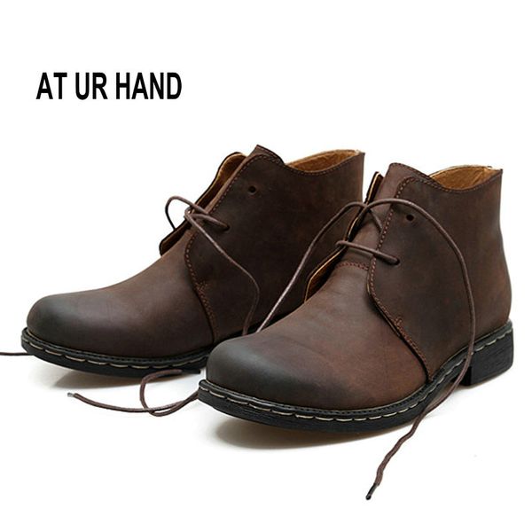 men brown leather boots british genuine leather boots autumn winter waterproof ankle shoes lace-up plus size, Black
men brown leather boots british genuine leather boots autumn winter waterproof ankle shoes lace-up plus size, Black
