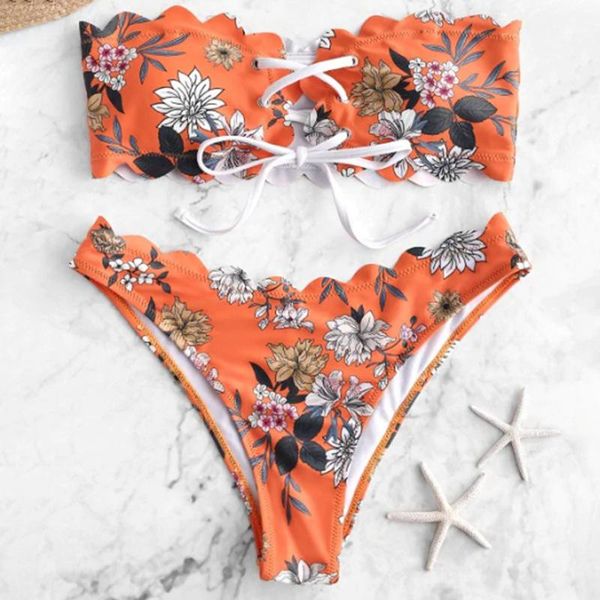 european and american lace up bra floral split bikini print binding fashion swimwear women's split swimwear, White;black
european and american lace up bra floral split bikini print binding fashion swimwear women's split swimwear, White;black